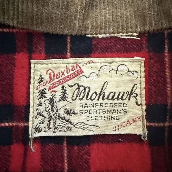 VTG 40s Duxbak Jacket Canvas Waterproof HuntingRainproof 44 Utica MINT